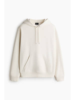 Buy H&M Men White Loose Fit Hoodie (XS) Online - Image 1