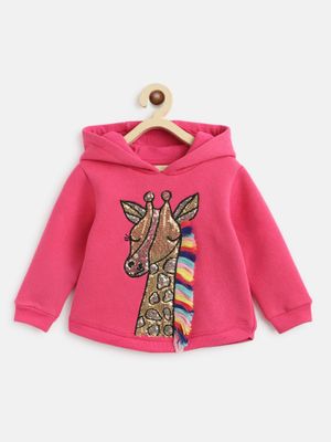 Buy Nautinati Girls Pink Hoodie Online
