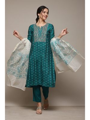 Modal Blend Dupatta in Peacock Green main image 0