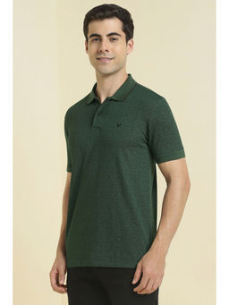 Allen Solly - Men Green Print Polo Neck T-shirt
