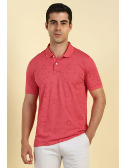 Allen Solly - Men Coral Floral Print Polo Neck T-shirt