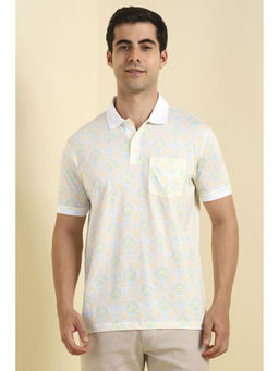 Allen Solly - Men Multi-Color Print Polo Neck T-shirt