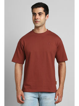 Simon Carter - Men Solid Brown T-shirt