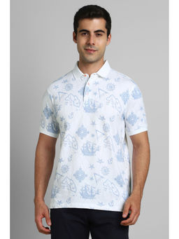 Simon Carter - Men White Printed Polo T-shirt
