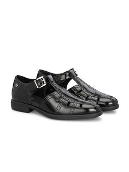 Delize - Men Black Brush Off Sandals