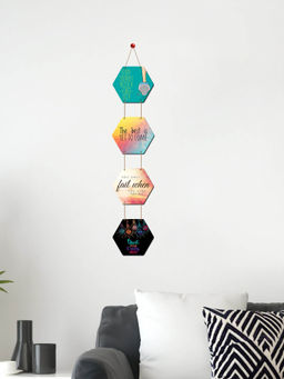 Art Vibes - Decorative Wooden Wall Hanging for Home Multicolor