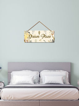 Art Vibes - Beige Wooden Wall Hanging for Home Decoration