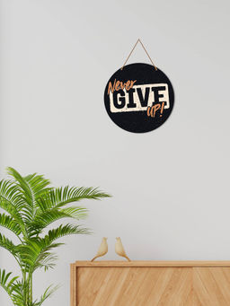 Art Vibes - Black Wooden Wall Hanging for Home Decoration