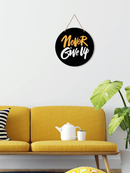 Art Vibes - Black Wooden Wall Hanging for Home Decoration