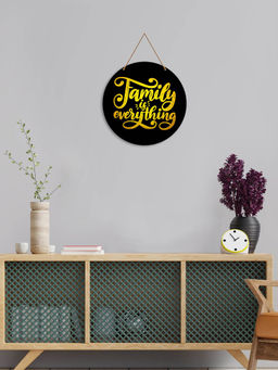 Art Vibes - Black Wooden Wall Hanging for Home Decoration