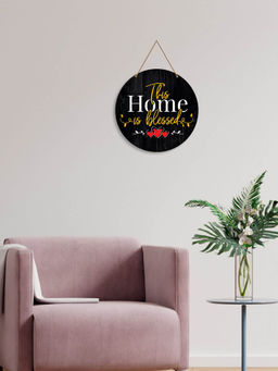 Art Vibes - Black Wooden Wall Hanging for Home Decoration