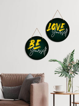 Art Vibes - Black Decorative Wooden Wall Hanging for Home