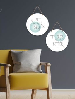 Art Vibes - White Decorative Wooden Wall Hanging for Home