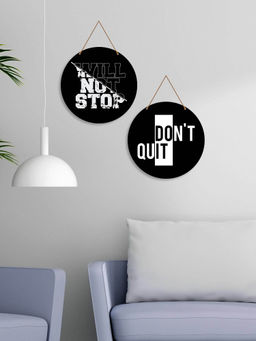 Art Vibes - Black Decorative Wooden Wall Hanging for Home