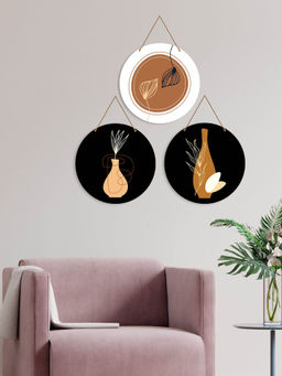 Art Vibes - MultiColour Wooden Wall Hanging for Home Decoration