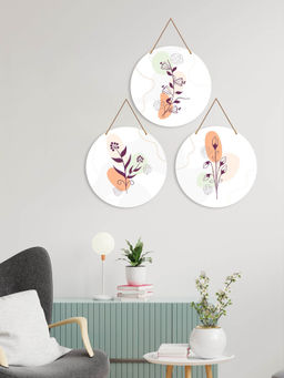 Art Vibes - White Wooden Wall Hanging for Home Decoration