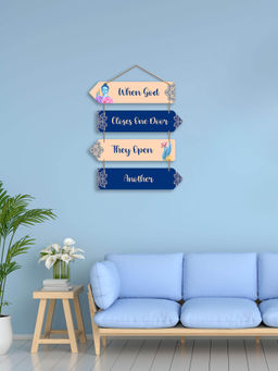 Art Vibes - MultiColour Decorative Wooden Wall Hanging for Home