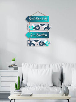 Art Vibes - MultiColour Decorative Wooden Wall Hanging for Home
