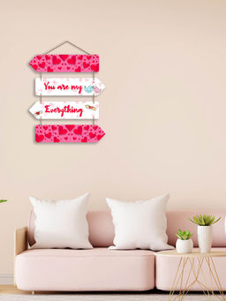 Art Vibes - Pink Decorative Wooden Wall Hanging for Home