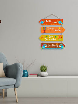 Art Vibes - MultiColour Decorative Wooden Wall Hanging for Home