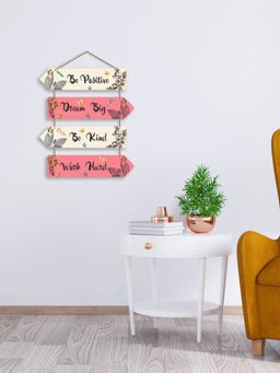 Art Vibes - MultiColour Decorative Wooden Wall Hanging for Home