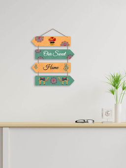 Art Vibes - MultiColour Decorative Wooden Wall Hanging for Home