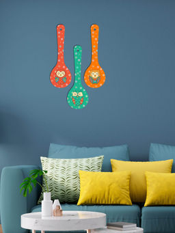 Art Vibes - MultiColour Wooden Wall Hanging for Home Decoration