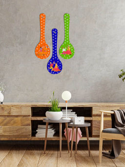 Art Vibes - MultiColour Wooden Wall Hanging for Home Decoration