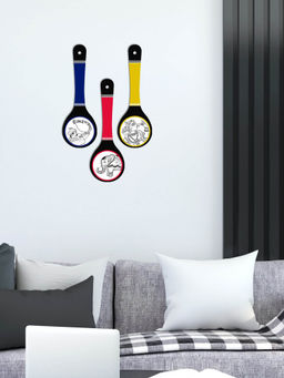 Art Vibes - MultiColour Wooden Wall Hanging for Home Decoration