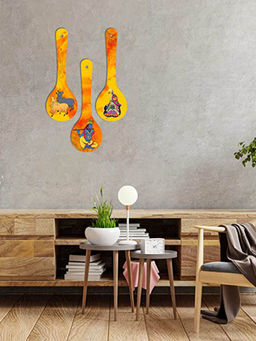 Art Vibes - MultiColour Wooden Wall Hanging for Home Decoration