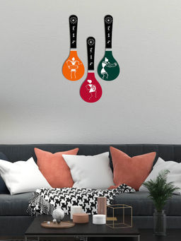 Art Vibes - MultiColour Wooden Wall Hanging for Home Decoration