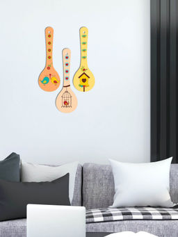 Art Vibes - MultiColour Wooden Wall Hanging for Home Decoration