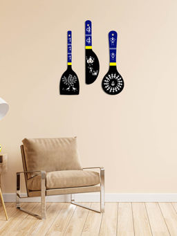 Art Vibes - MultiColour Wooden Wall Hanging for Home Decoration