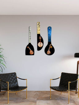 Art Vibes - MultiColour Wooden Wall Hanging for Home Decoration