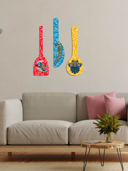Art Vibes - MultiColour Wooden Wall Hanging for Home Decoration