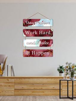 Art Vibes - MultiColour Decorative Wooden Wall Hanging for Home