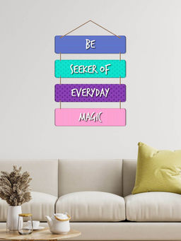 Art Vibes - MultiColour Decorative Wooden Wall Hanging for Home