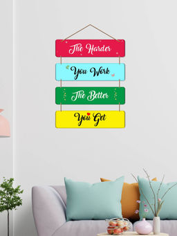 Art Vibes - MultiColour Decorative Wooden Wall Hanging for Home