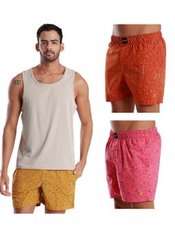 FREECULTR - Men's Modal Printed Boxer Shorts (Pack of 3)