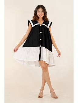 All Eyes On You - Black Playdate Mini Cotton Dress