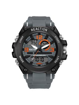 Reaction Kenneth Cole - ANA-DIGIT Grey Pu Plastic Strap Watch for Mens - KRWGP9008102