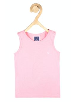Allen Solly Junior - Girls Pink Solid Casual Tank Top