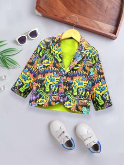 A.T.U.N. - Boys Printed Multi-Color Printed Party Blazer
