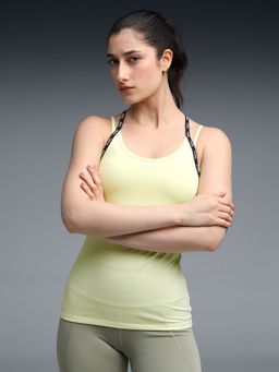 Puma - Strong Womens Slim Fit Yellow Training Tank Top