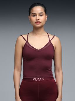 Puma - Shape Womens Maroon Strappy Training Tank Top