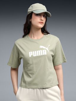 Puma - Womens Olive Relaxed Fit T-shirt
