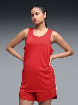 Puma - Womens Red Quick-Dry Starter Basketball Tank Top