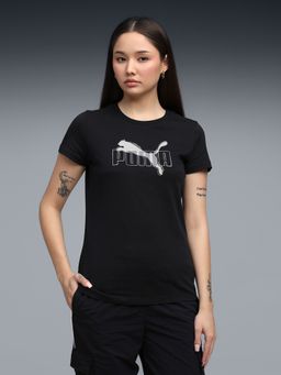 Puma - Essentials Logo Lab Womens Black T-shirt