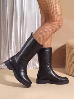 Yoho - Women High Casual Boots - Black