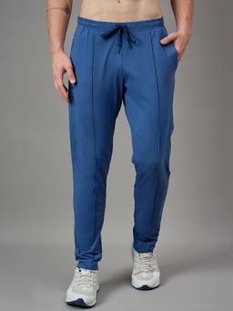 Dida - Men Poly Blue Regular Fit Drawstring Waist Trackpant